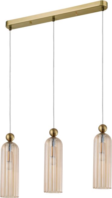 Light Prestige Piega lampă suspendată 3x40 W auriu-chihlimbar LP-939/3LAMBER