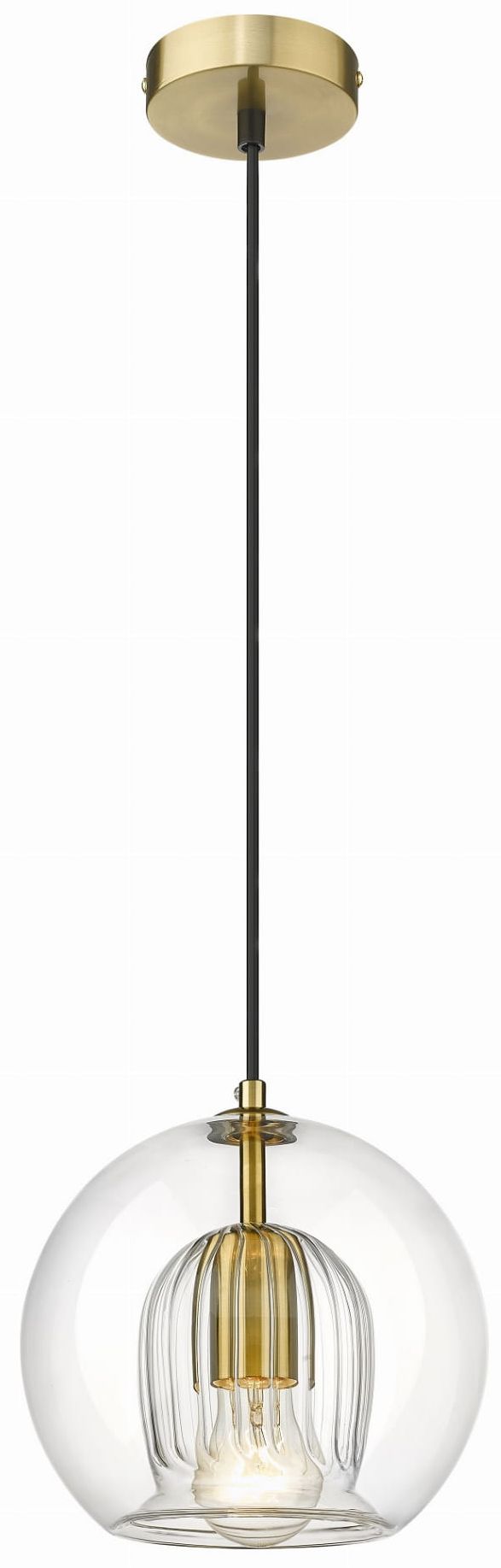 Light Prestige Arette lampă suspendată 1x40 W transparent-auriu LP-133/1P