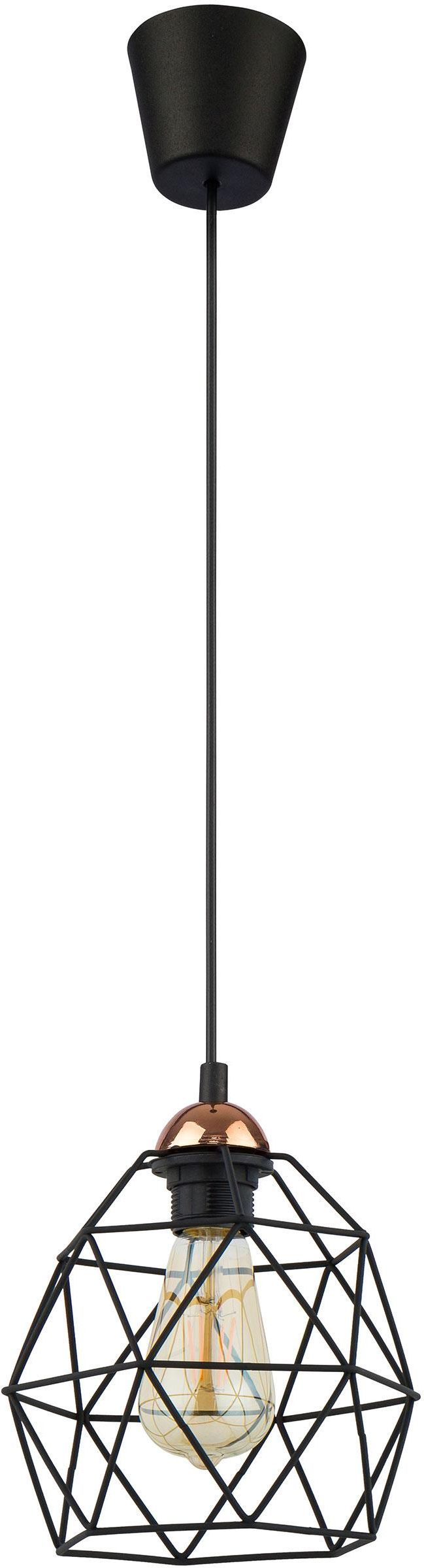 TK Lighting Galaxy lampă suspendată 1x15 W negru-cupru 1638