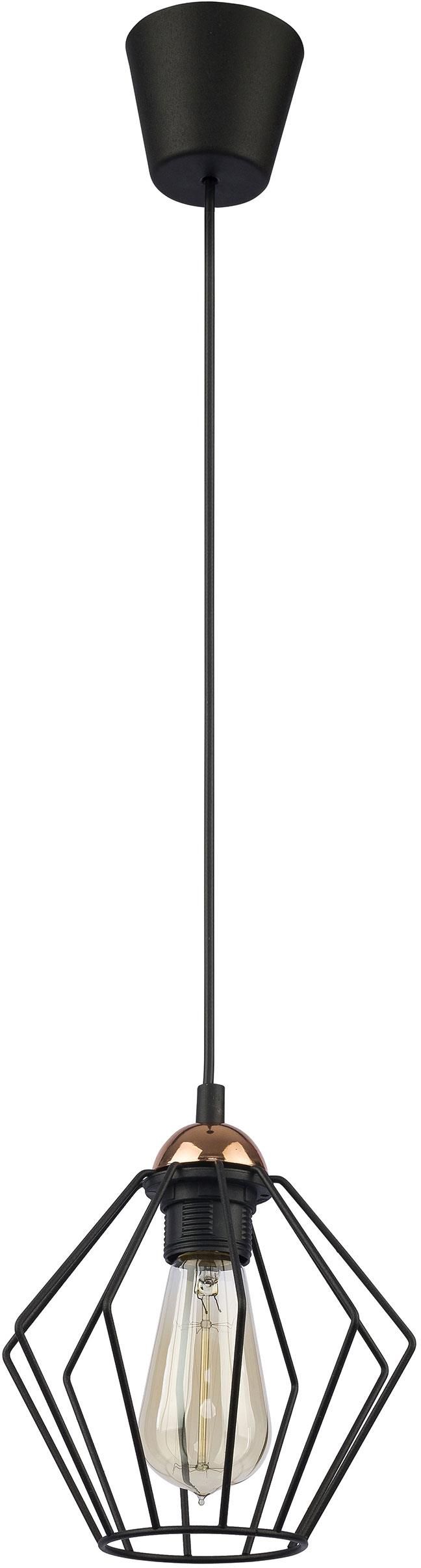 TK Lighting Galaxy lampă suspendată 1x15 W negru-cupru 1642