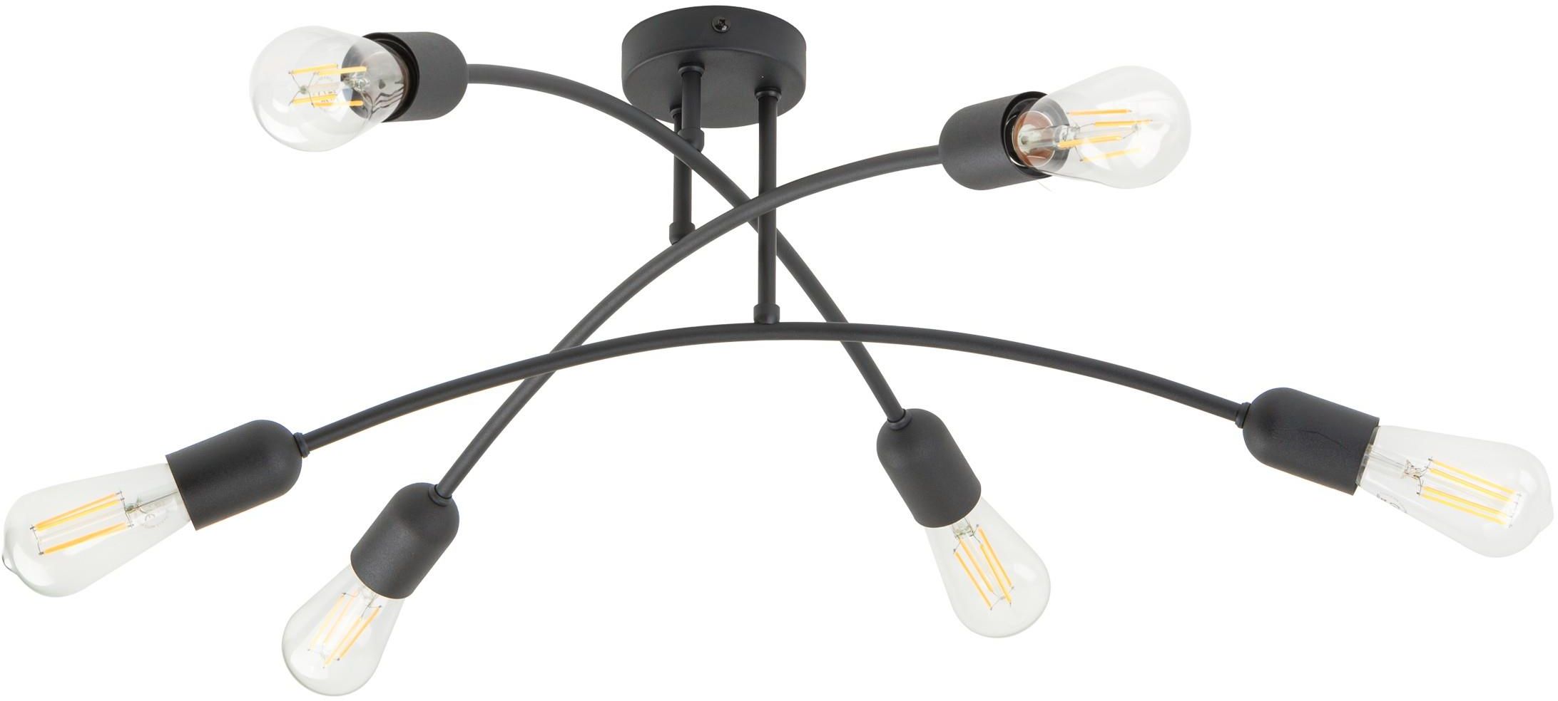 TK Lighting Helix lampă de tavan 6x15 W negru 4679