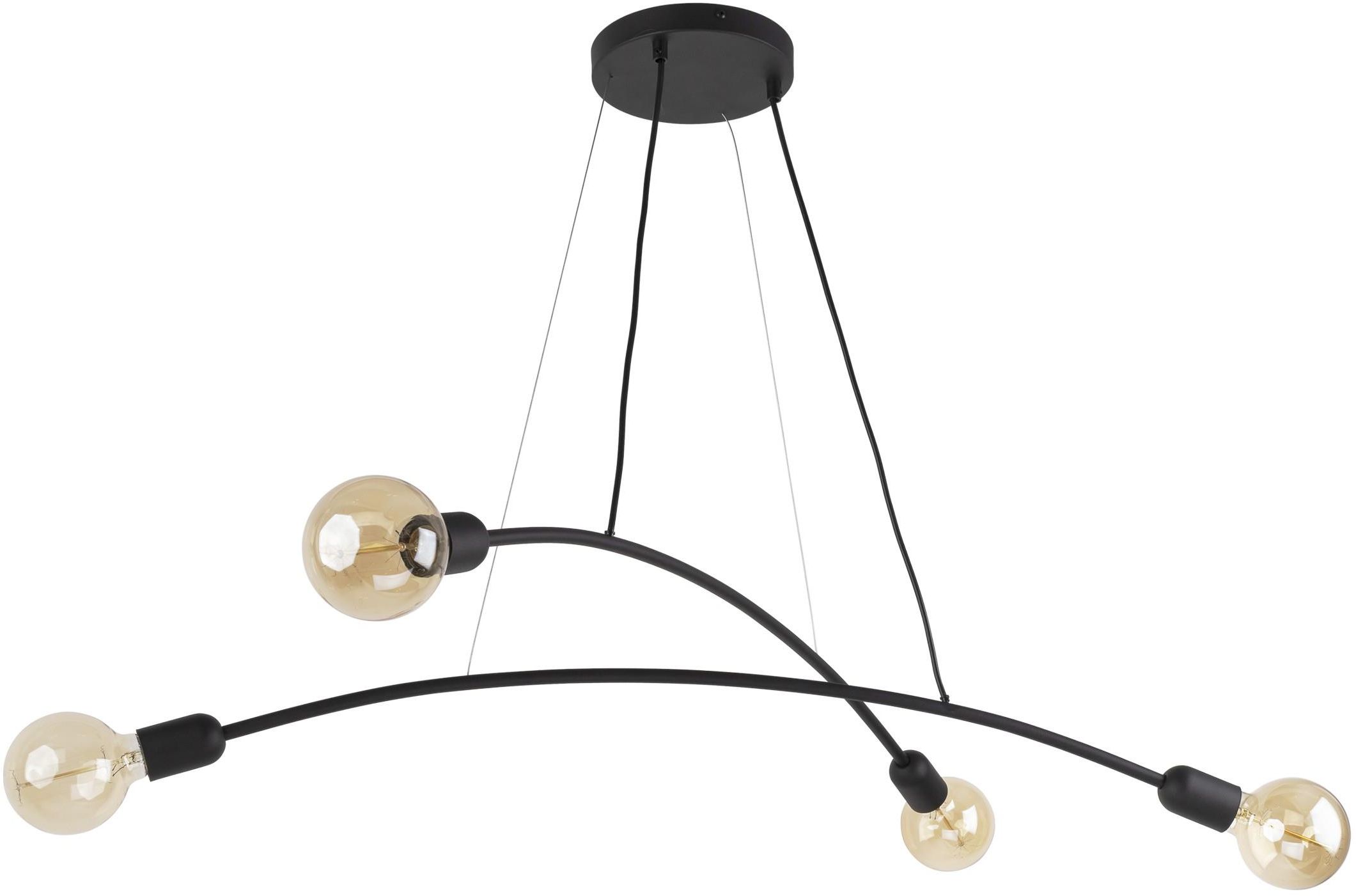 TK Lighting Helix lampă suspendată 4x15 W negru 2724