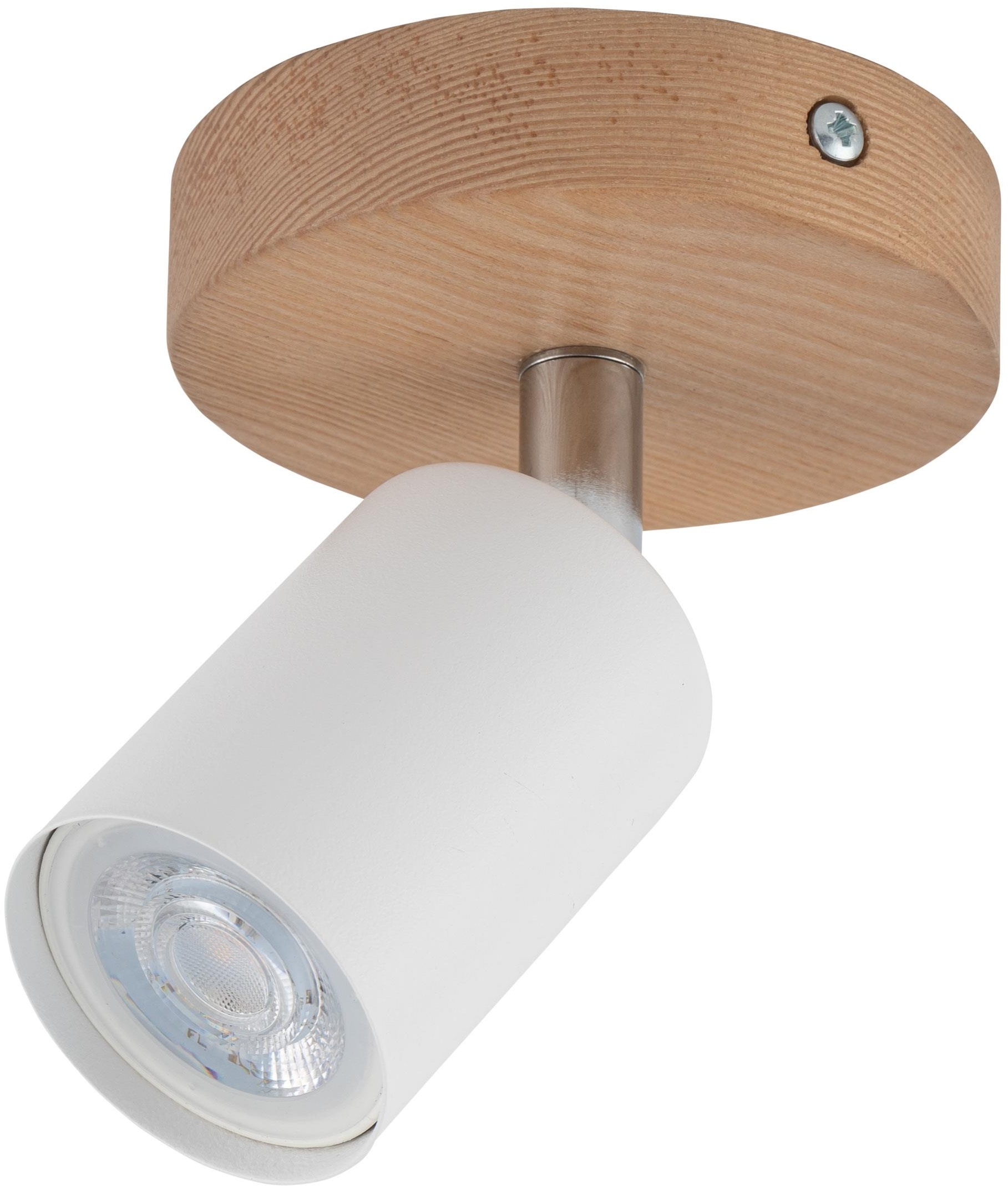 TK Lighting Top lampă de tavan 1x10 W alb-crom-lemn 3294