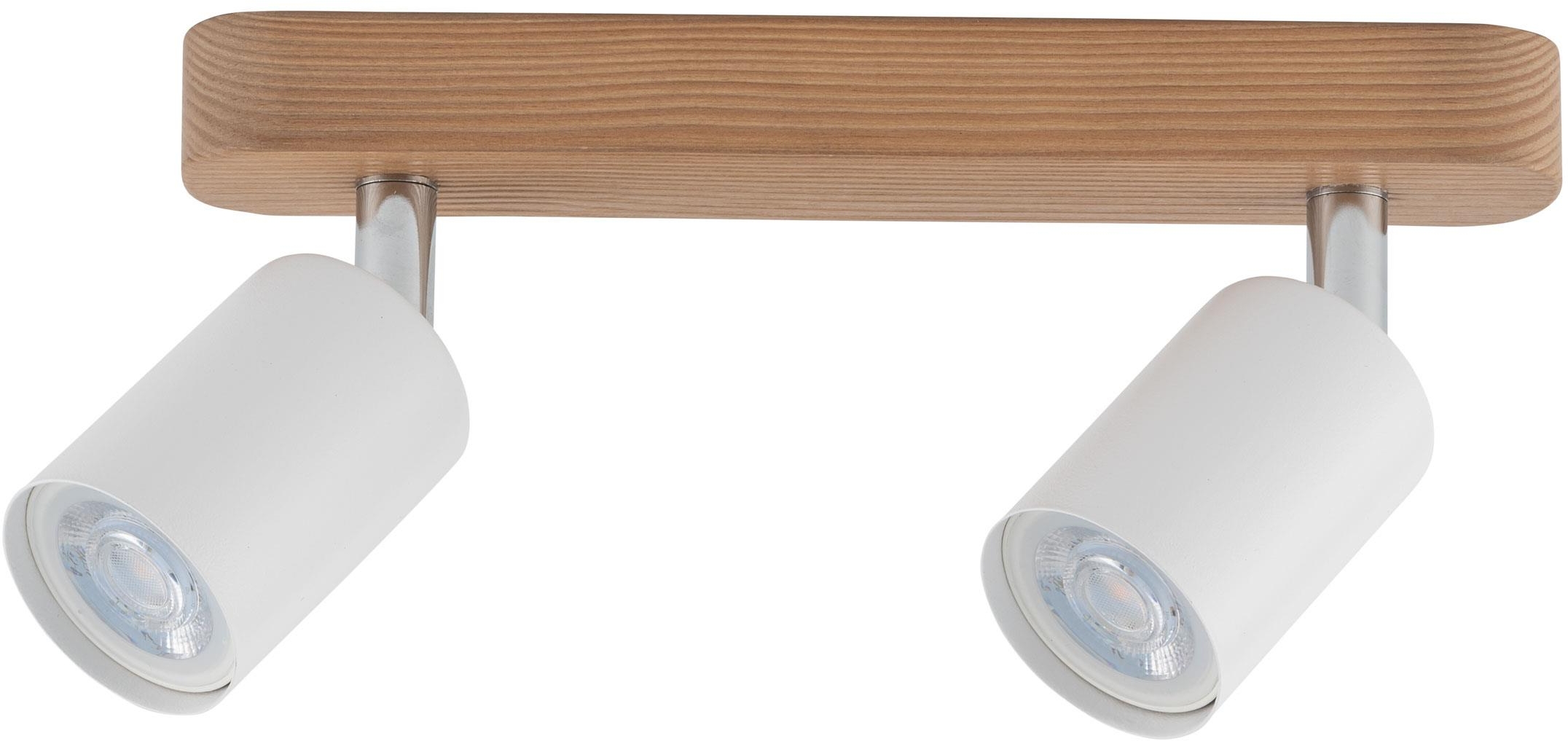TK Lighting Top lampă de tavan 2x10 W alb-crom-lemn 3295