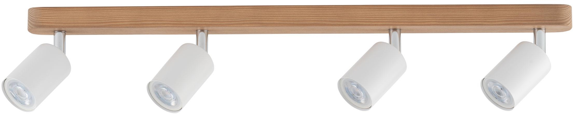 TK Lighting Top lampă de tavan 4x10 W alb-crom-lemn 3297