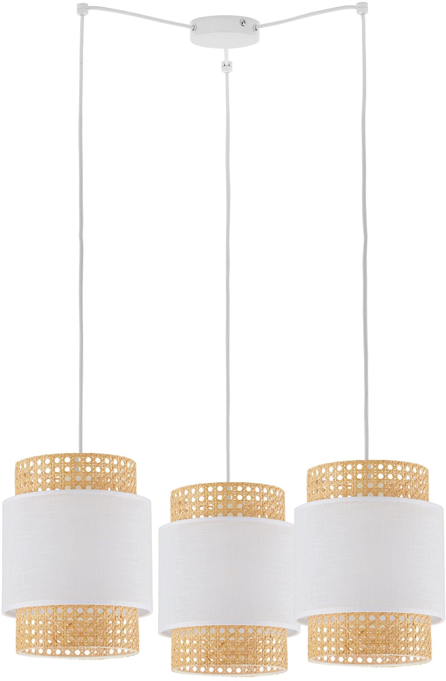 TK Lighting Boho White lampă suspendată 3x15 W alb-bej 6537