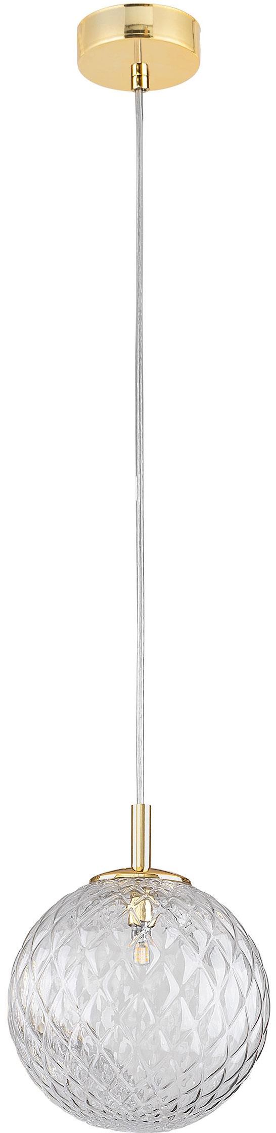 TK Lighting Cadix lampă suspendată 1x6 W transparent-auriu 4609