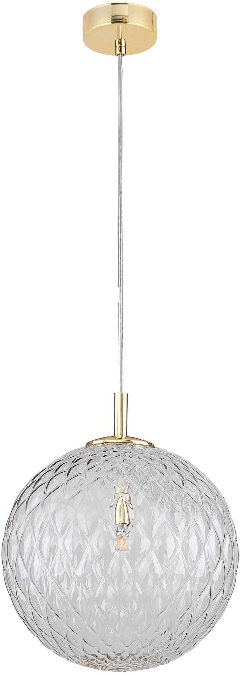 TK Lighting Cadix lampă suspendată 1x6 W transparent-auriu 4610