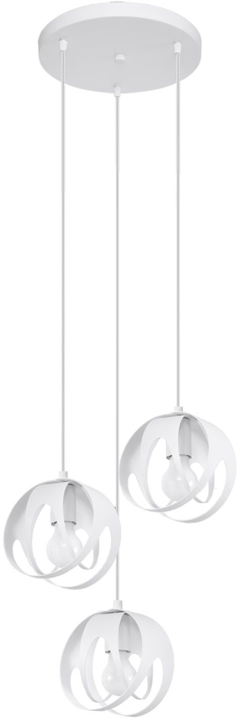 Sollux Lighting Tulos lampă suspendată 3x60 W alb SL.1084
