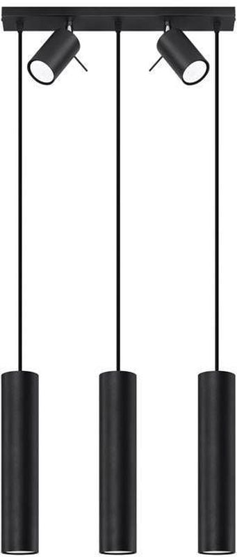 Sollux Lighting Ring lampă suspendată 5x40 W negru SL.1099