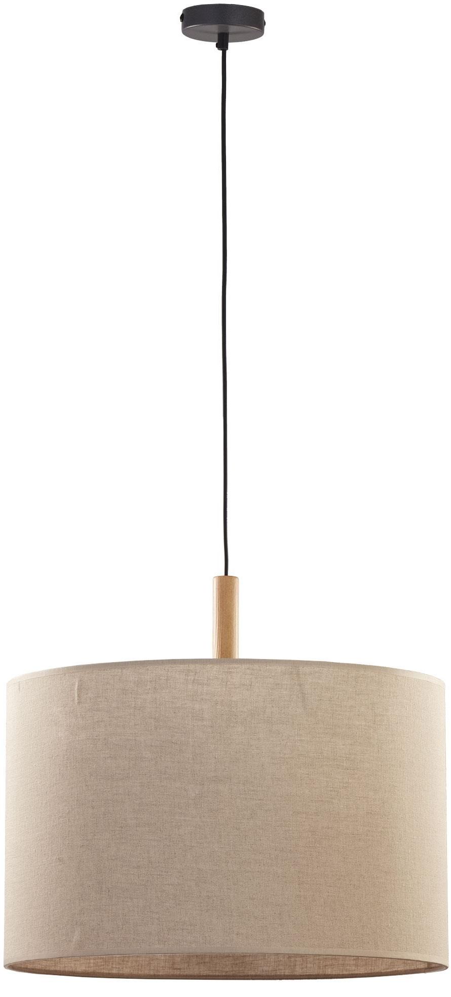 TK Lighting Deva Nature lampă suspendată 1x15 W negru-gri/frasin-lemn-bej 6107