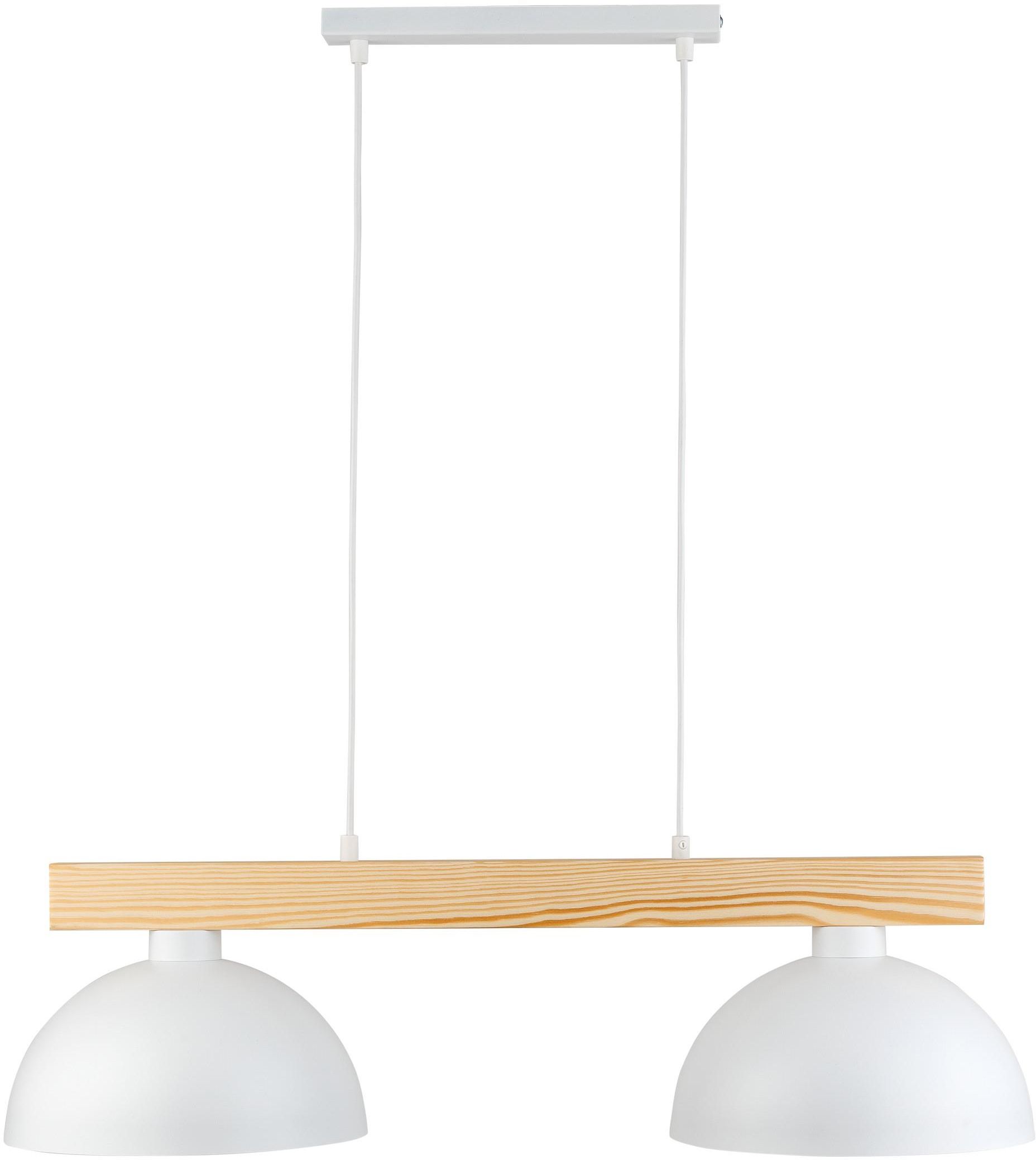 TK Lighting Oslo lampă suspendată 2x15 W alb-lemn 4713