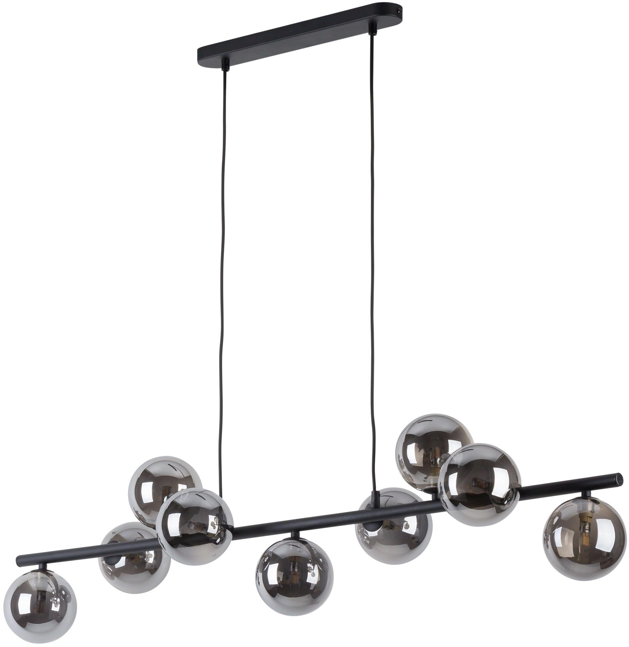 TK Lighting Estera lampă suspendată x6 W negru-fumuriu 5667