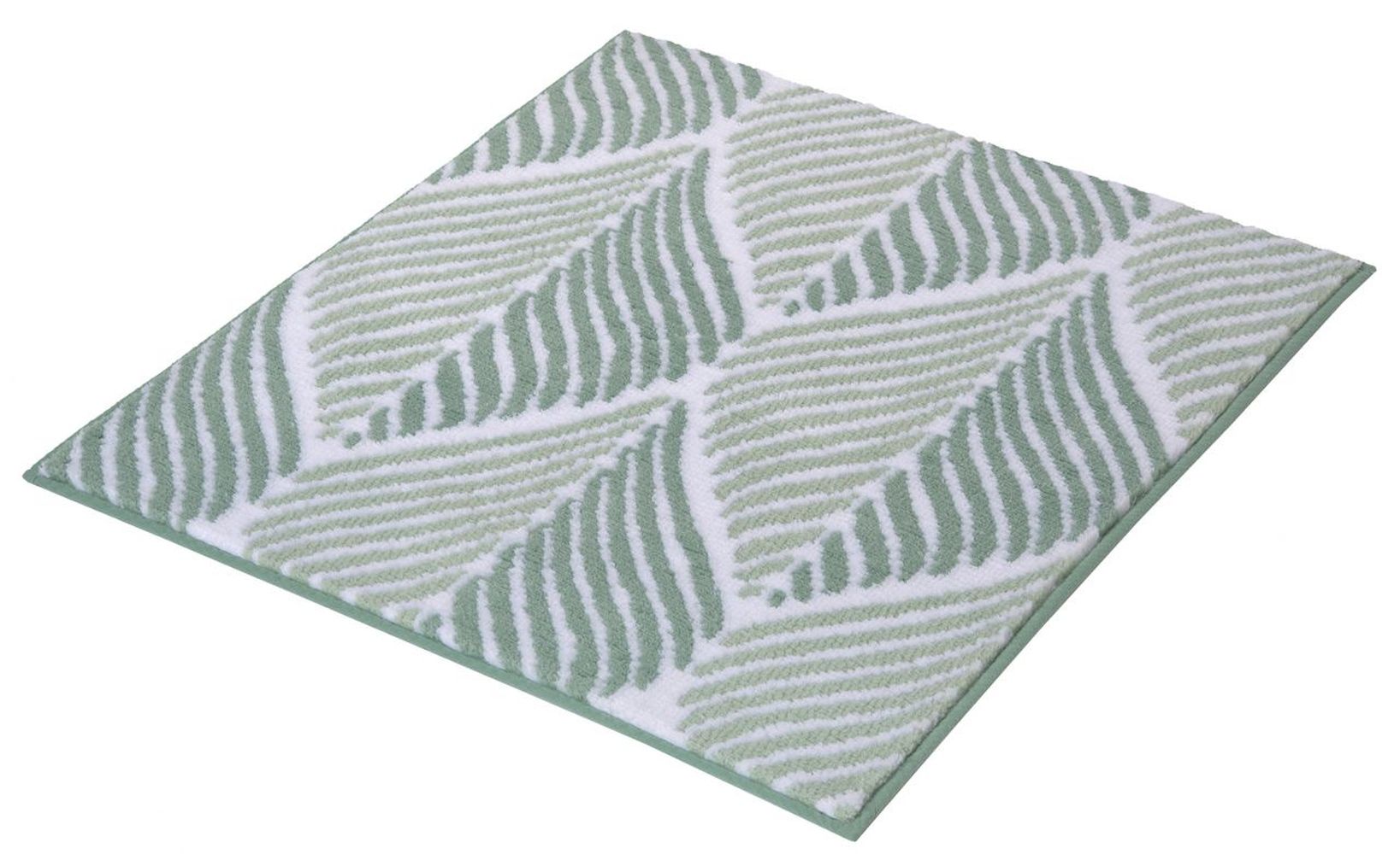 Kleine Wolke Leaf covor de baie 90x60 cm dreptunghiular alb-verde 9137685519