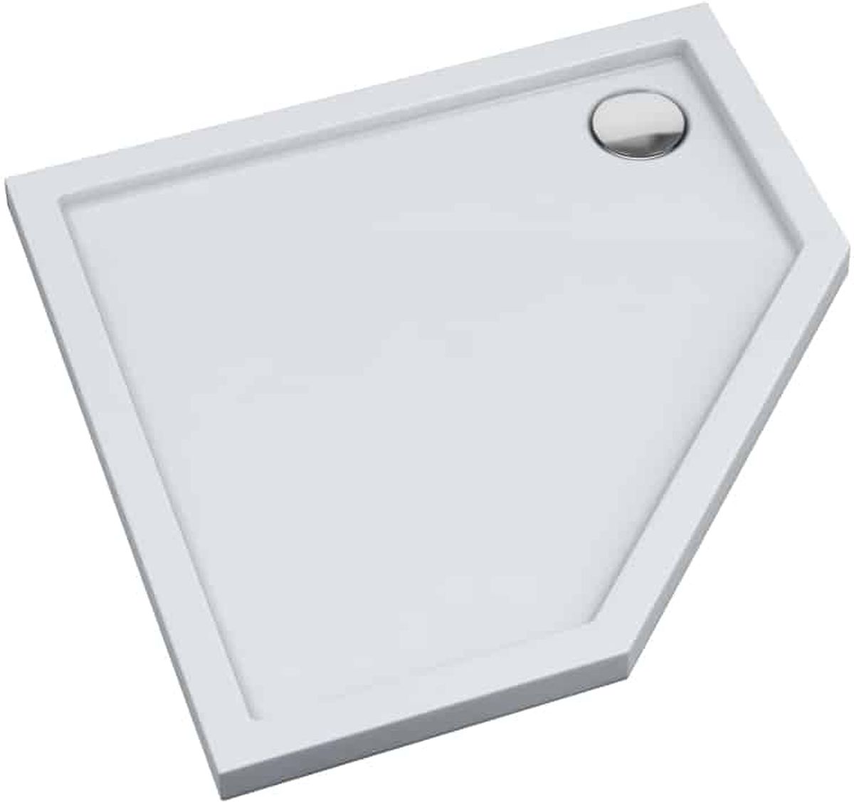 Schedpol Competia New cădiță de duș pentagonală x80 cm alb 181587
