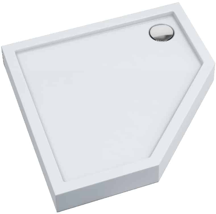 Schedpol Competia New cădiță de duș pentagonală x90 cm alb 1022010