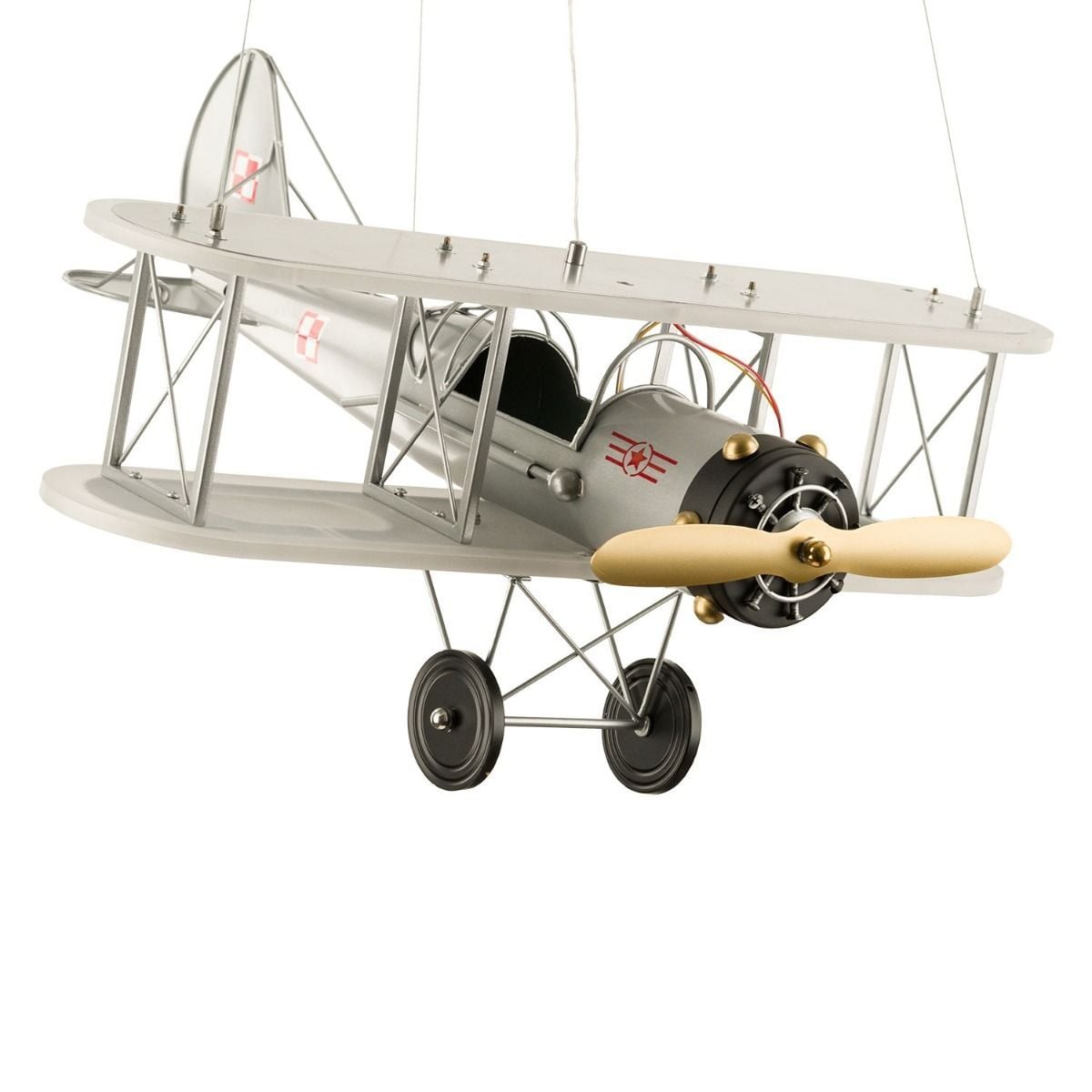 Abigali Plane lampă suspendată 1x80 W multicolor-argint DOUBLE-WING-PLANE