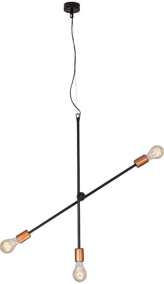 Nowodvorski Lighting Sticks lampă suspendată 3x60 W negru-alamă 6268