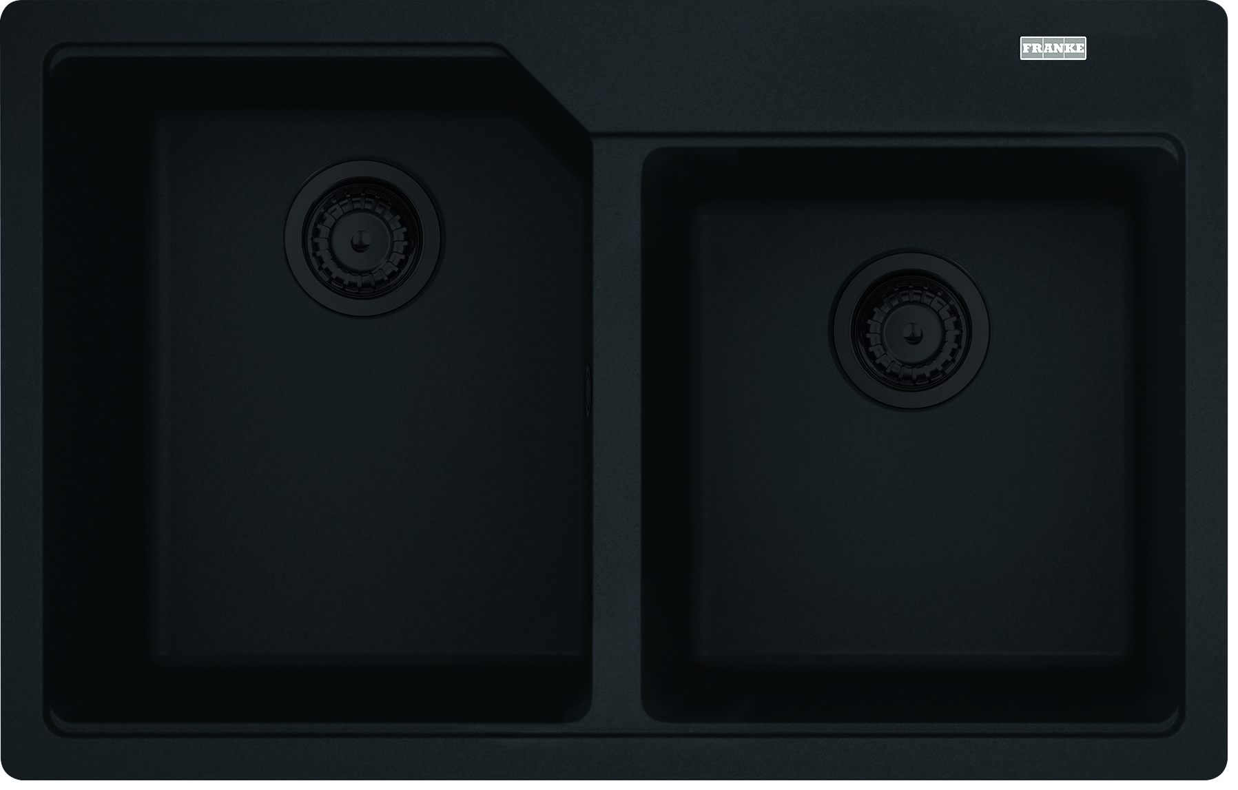 Franke Urban chiuvetă din granit 78x50 cm negru 114.0697.746