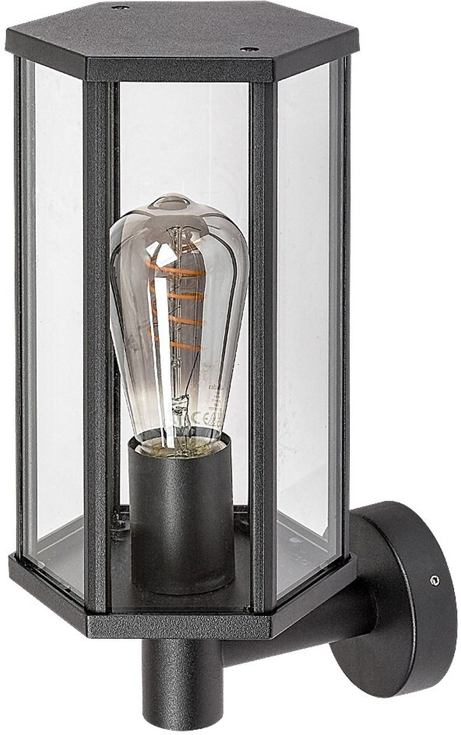 Rabalux Dubrovnik aplica exterior 1x40 W negru-transparent 7239