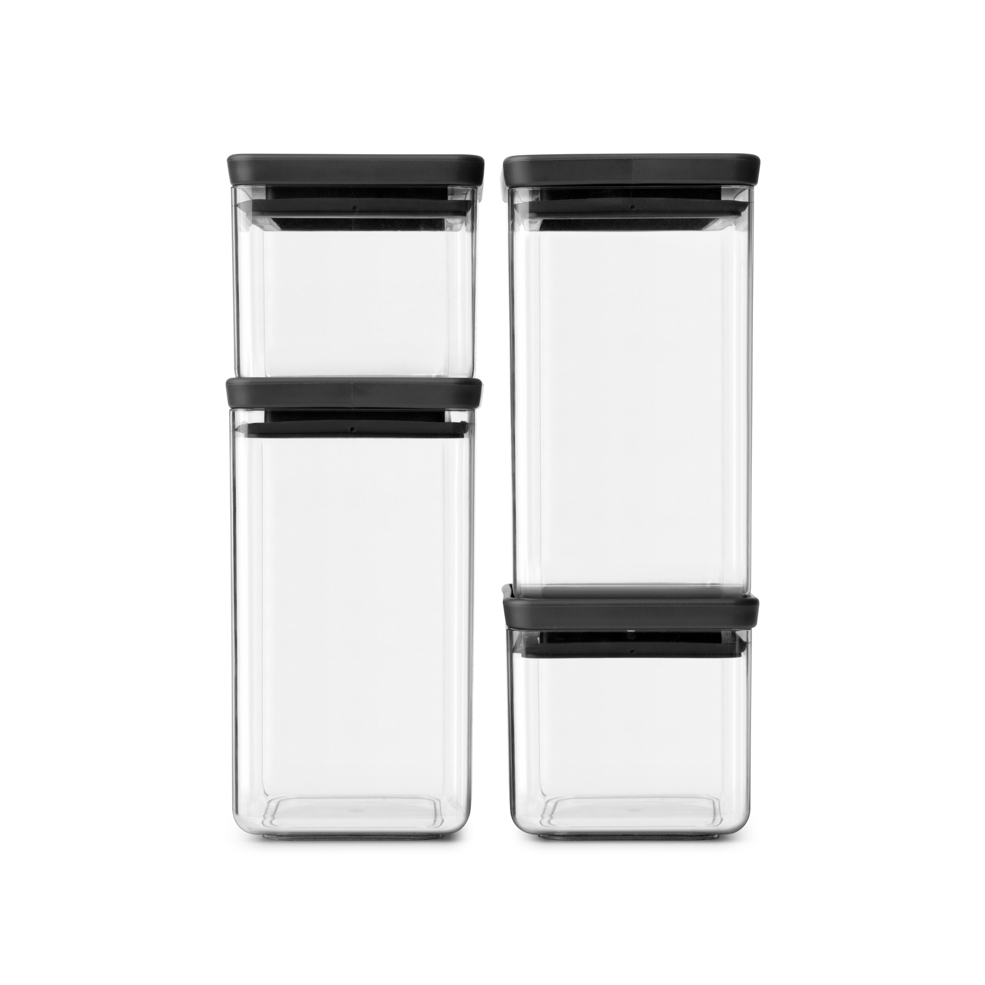 Brabantia Tasty+ set recipiente depozitare 22.3x11.2x29.6 cm transparent-negru 122422