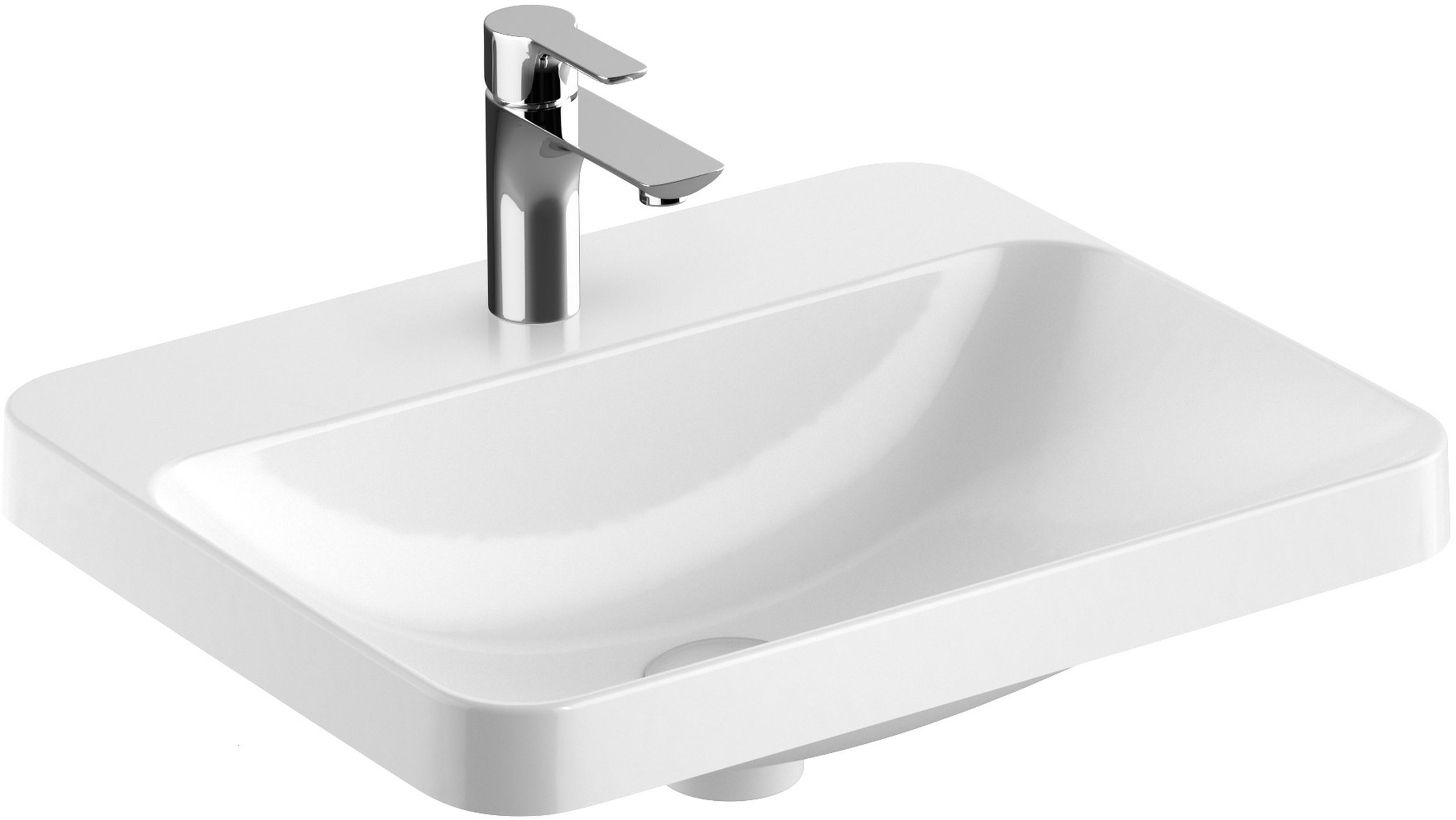 Geberit Variform lavoar 55x45 cm dreptunghiular încastrat alb 500.742.00.2