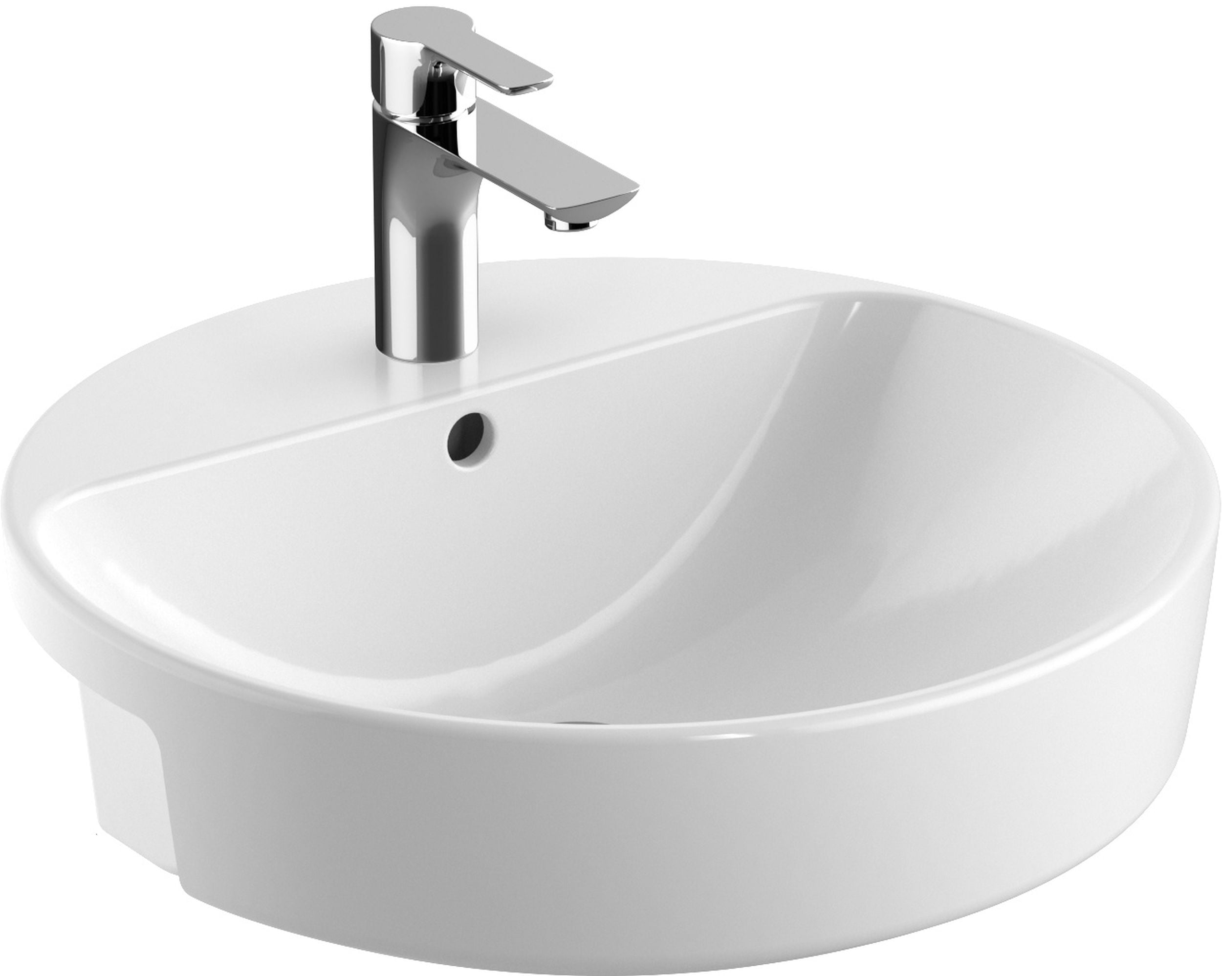 Geberit Variform lavoar 50x50 cm rotund încastrat alb 500.782.00.2