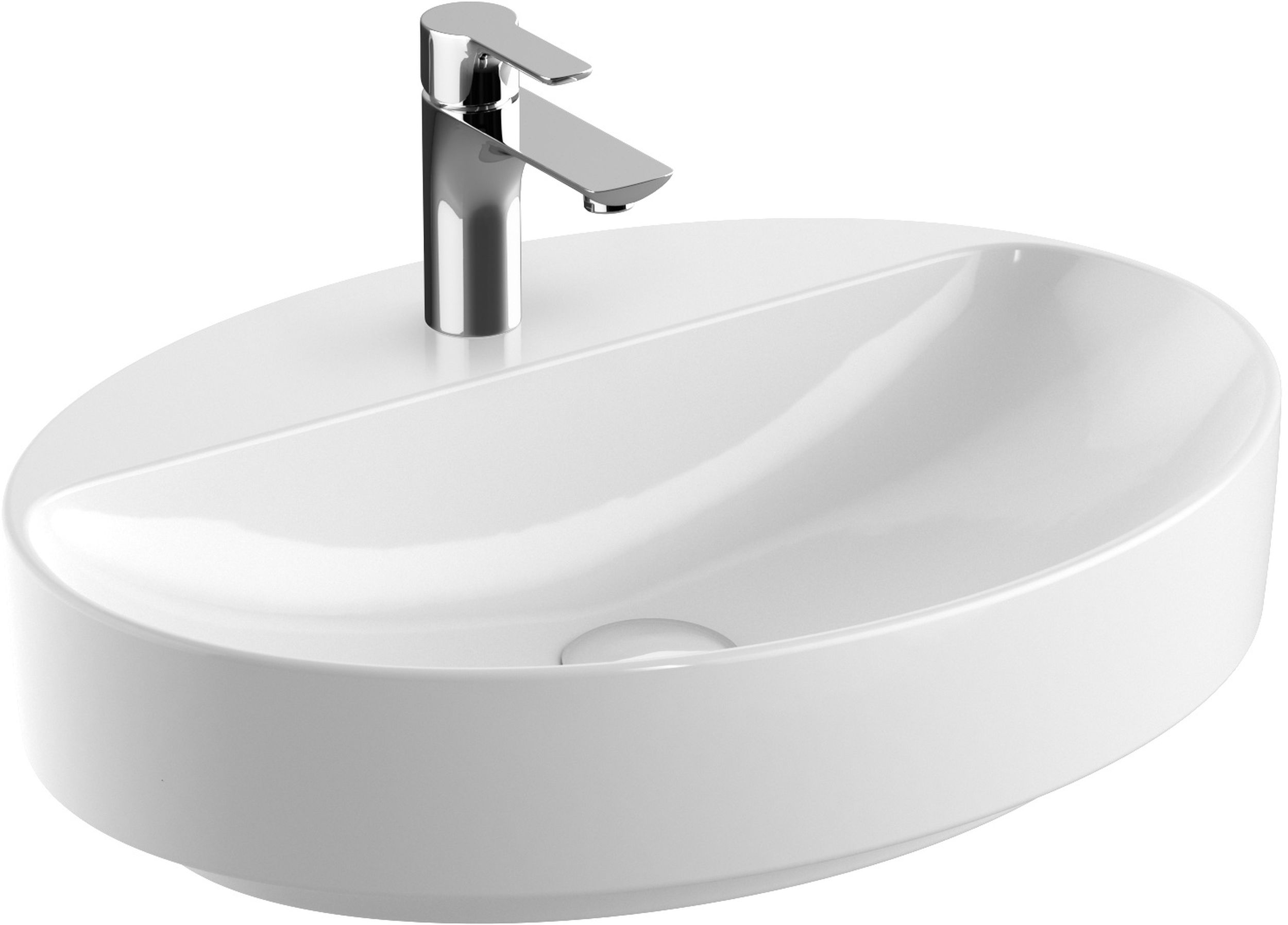 Geberit Variform lavoar 60x45 cm ovale mobilier-de blat alb 500.773.00.2