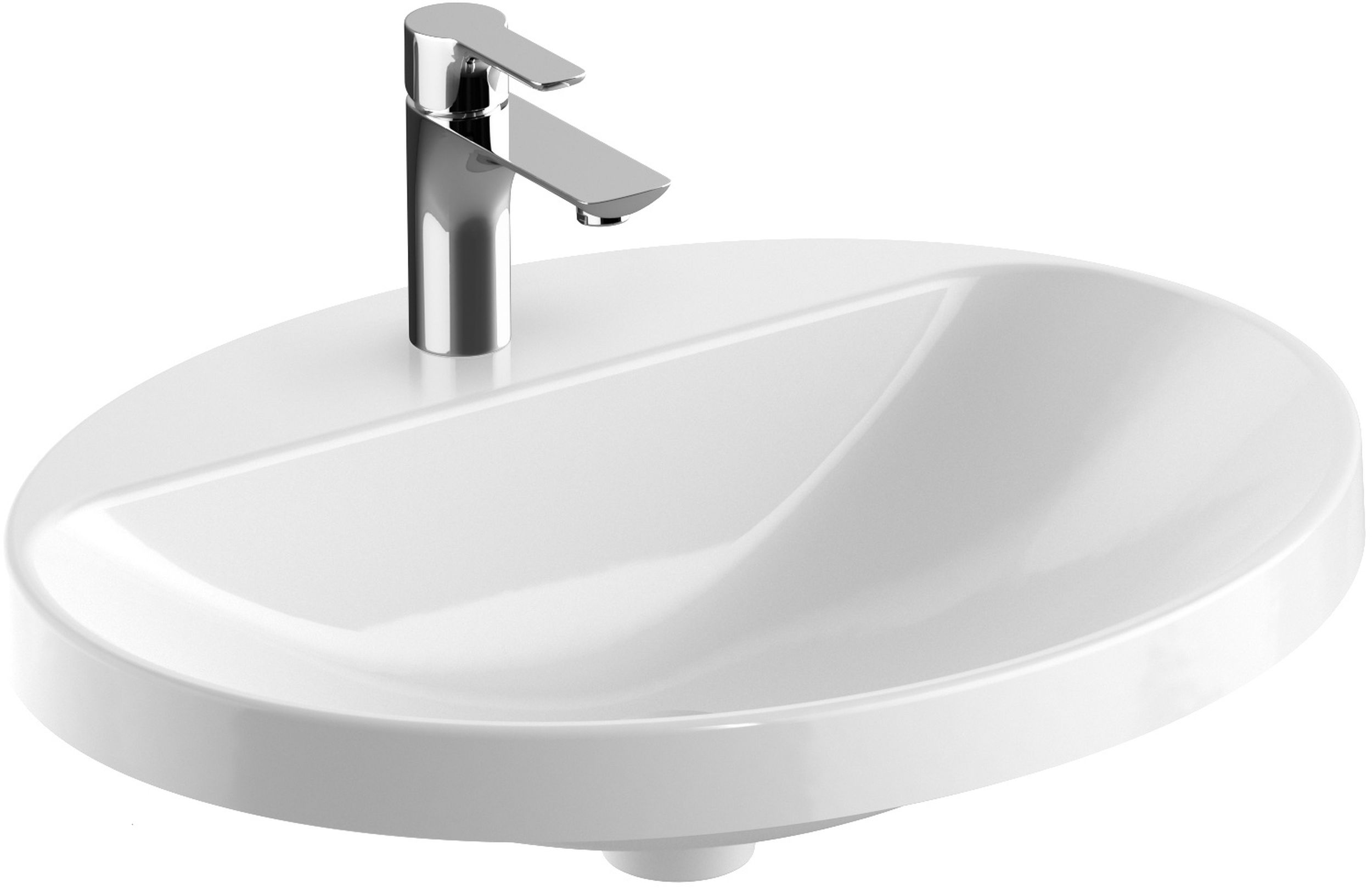 Geberit Variform lavoar 60x48 cm oval încastrat alb 500.726.01.2