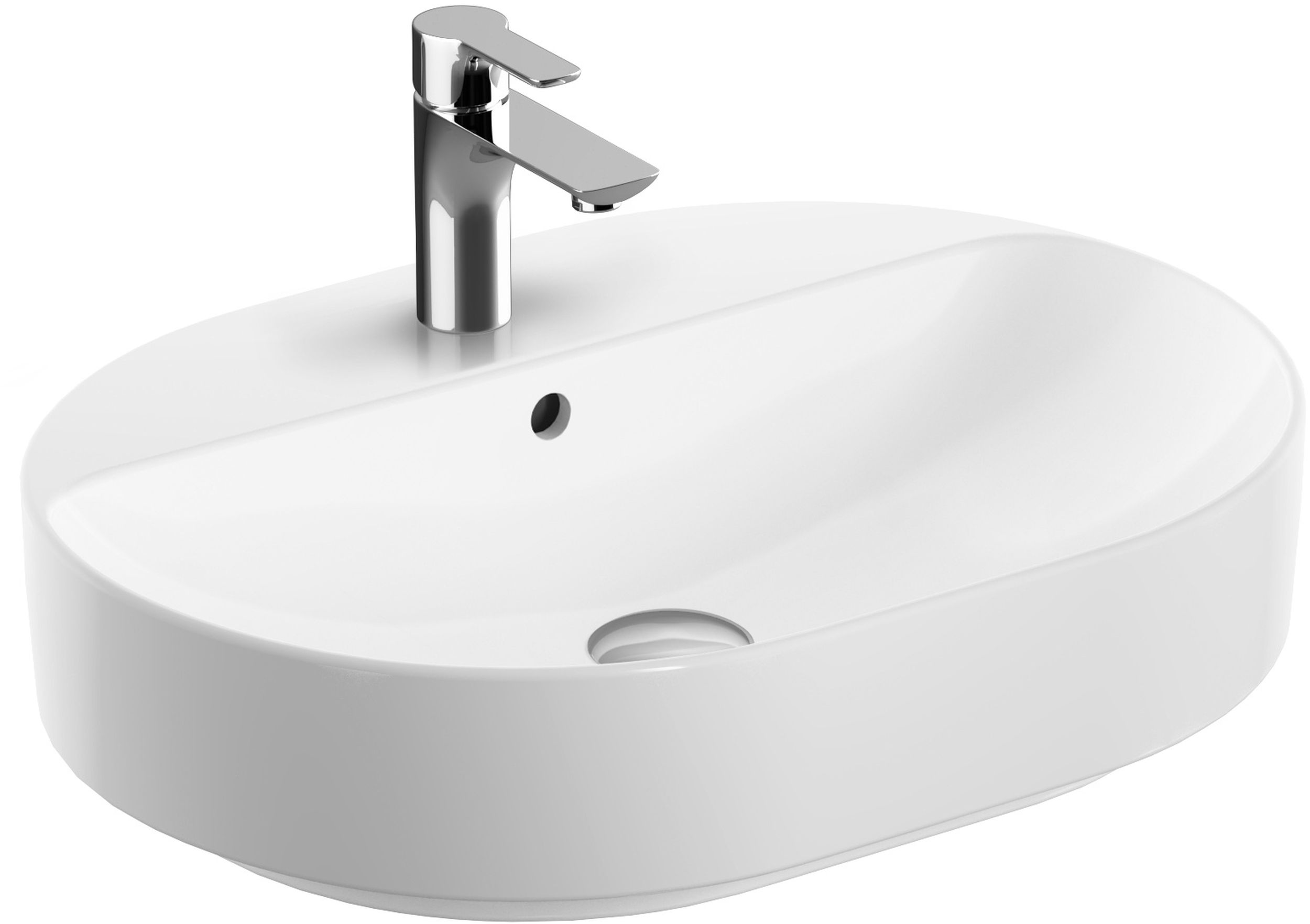 Geberit Variform lavoar 60x45 cm ovale mobilier-de blat alb 500.777.00.2