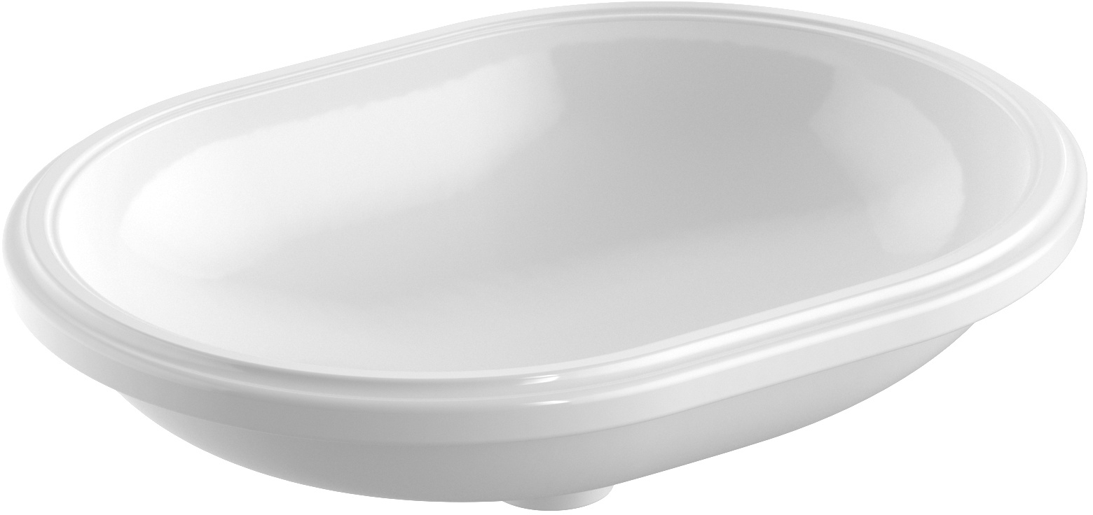 Geberit Variform lavoar 55x40 cm oval sub blat alb 500.758.01.2