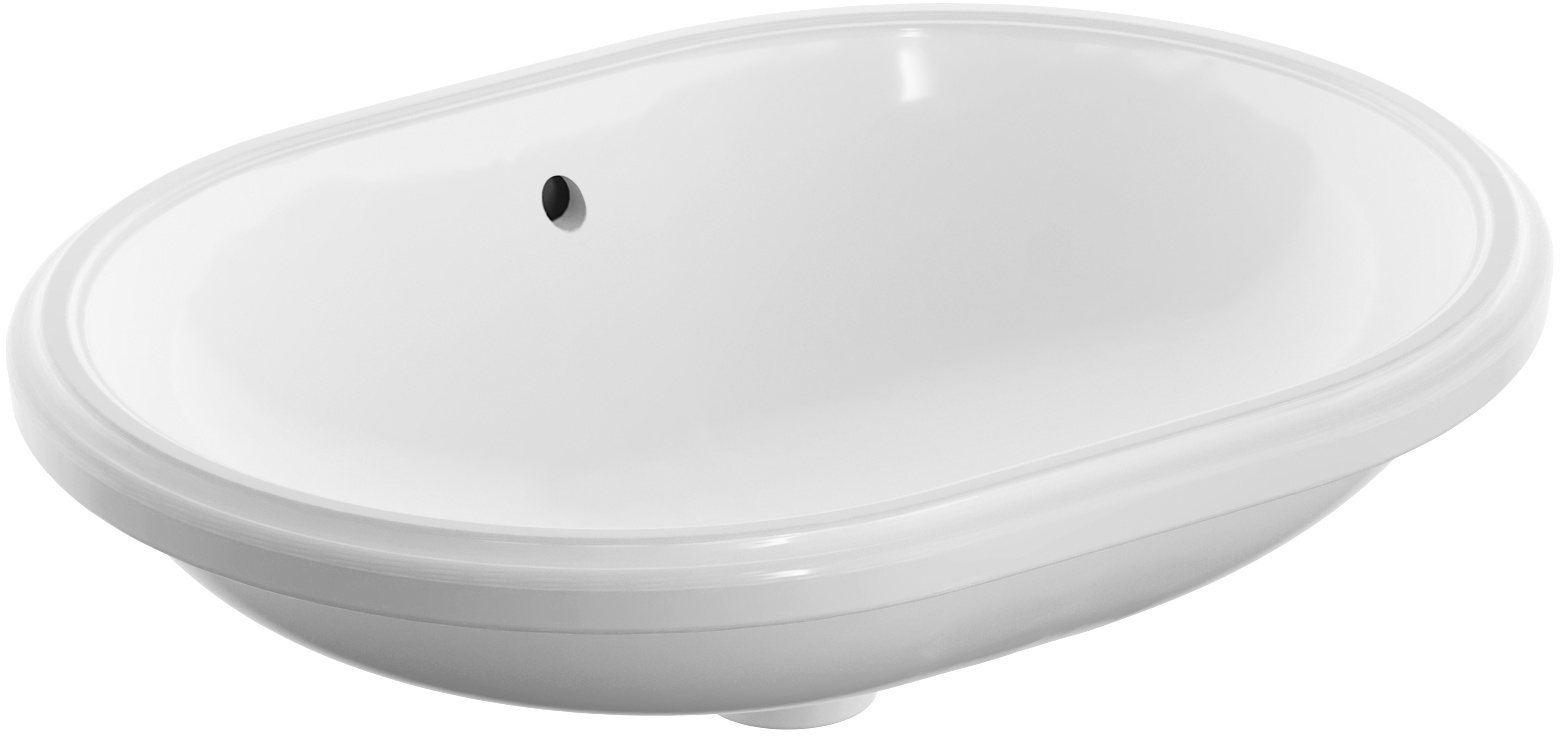 Geberit Variform lavoar 55x40 cm ovale sub blat alb luciu 500.757.00.2