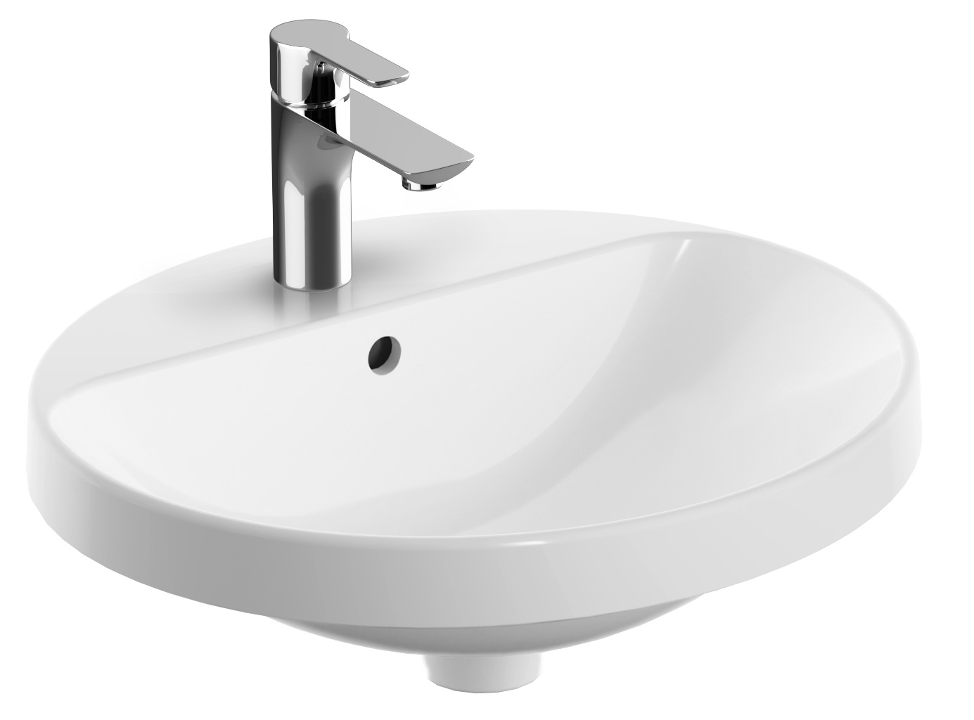 Geberit Variform lavoar 50x45 cm ovale încastrat alb 500.712.01.2