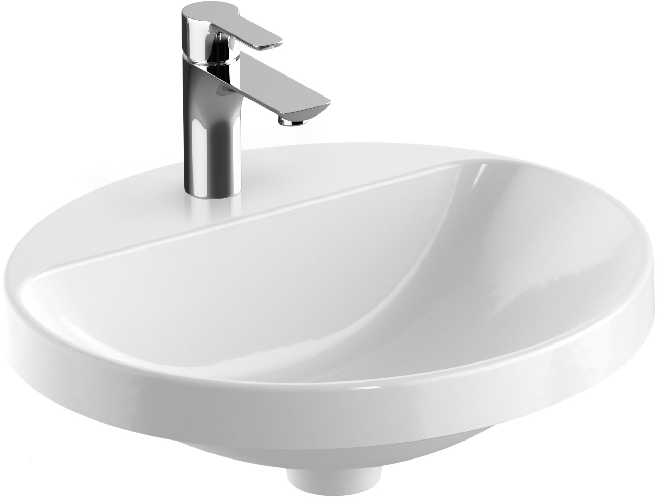 Geberit Variform lavoar 50x45 cm oval încastrat alb 500.714.01.2