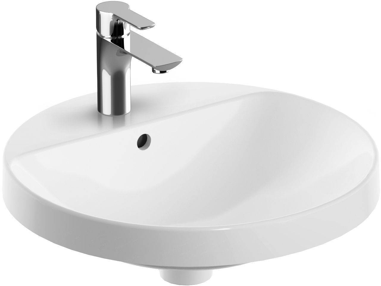 Geberit Variform lavoar 48x48 cm rotund încastrat alb 500.704.00.2