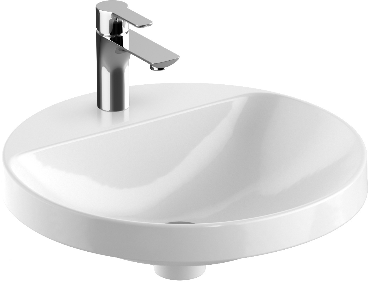 Geberit Variform lavoar 48x48 cm rotund încastrat alb 500.707.00.2