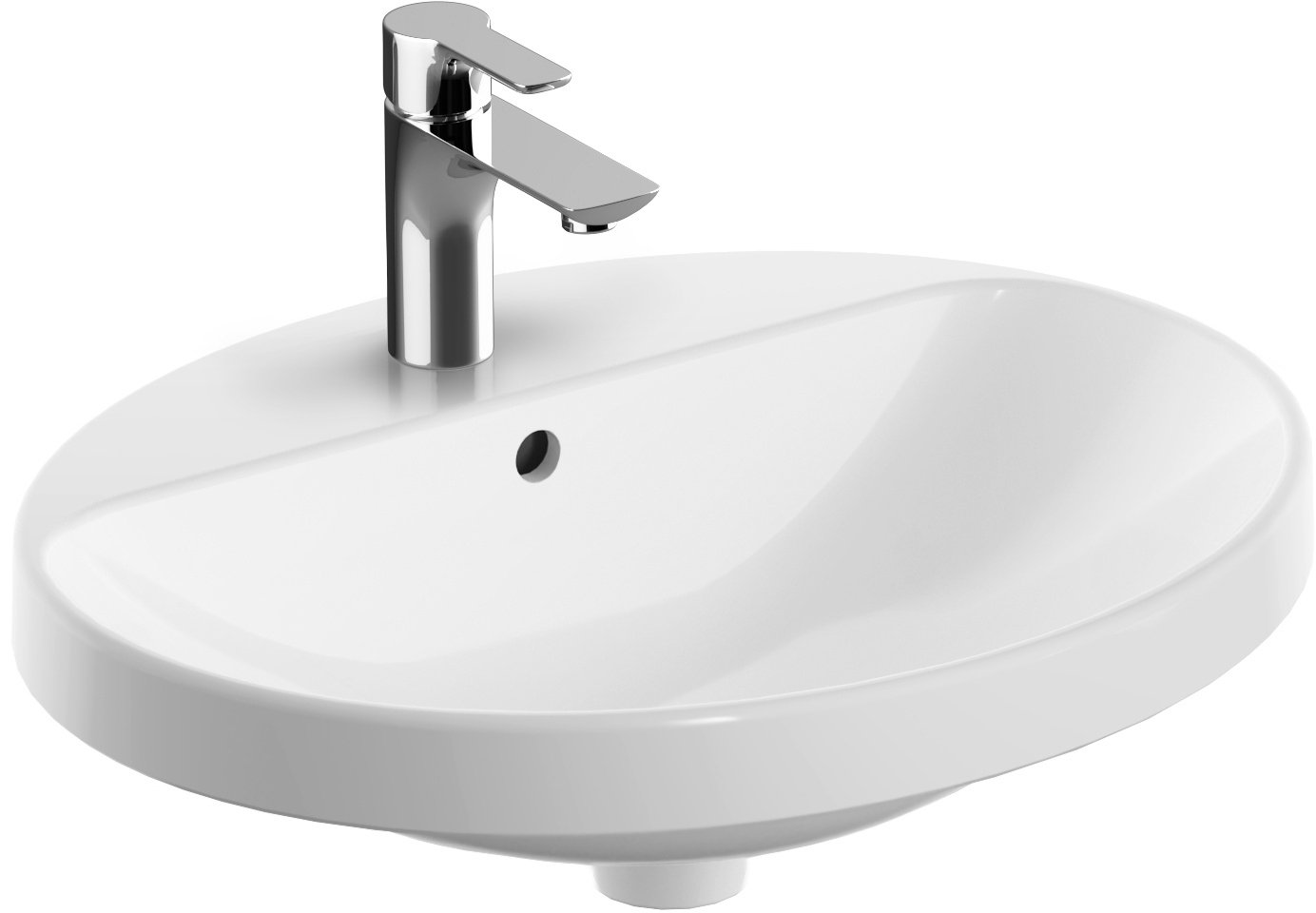 Geberit Variform lavoar 55x45 cm oval încastrat alb 500.721.01.2