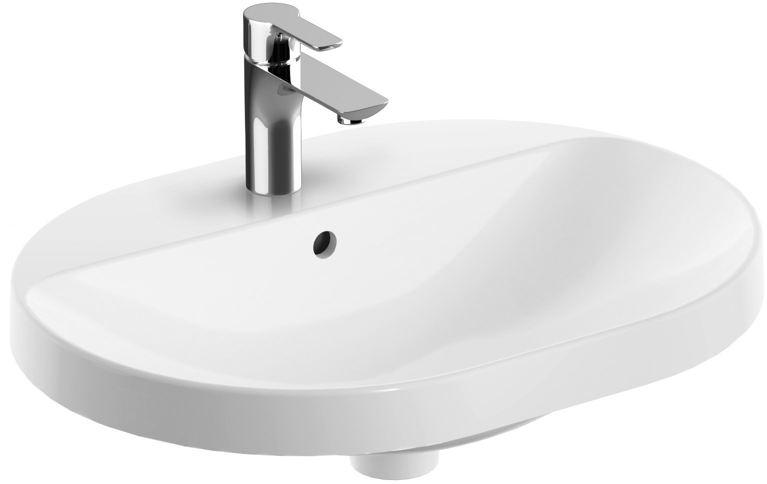 Geberit Variform lavoar 60x45 cm oval încastrat alb 500.732.00.2