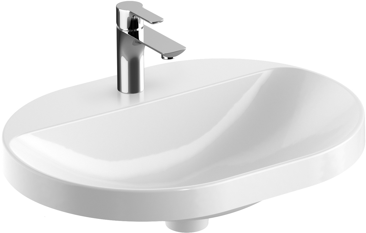 Geberit Variform lavoar 60x45 cm oval încastrat alb 500.734.00.2