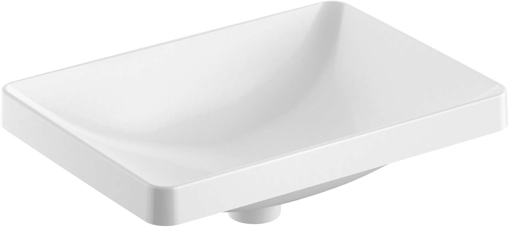 Geberit Variform lavoar 55x40 cm dreptunghiular încastrat alb mat 500.739.00.2