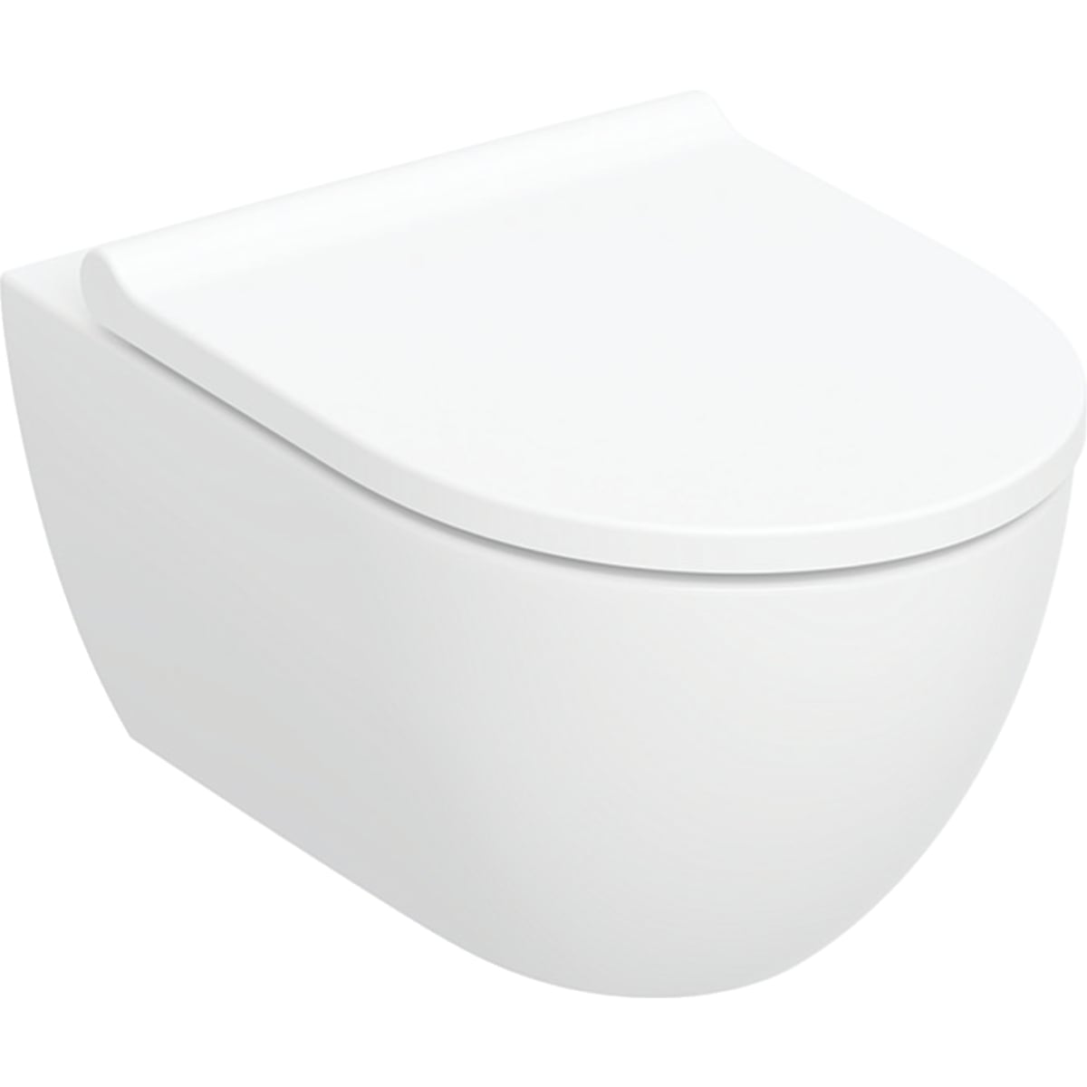 Geberit Acanto vas wc cu capac soft-close agăţat fără margine cu spălare turbionară alb lucios 502.774.00.1