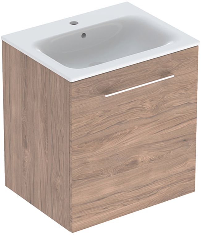 Geberit Selnova Square lavoar cu dulap 60 cm nucă 501.254.00.1