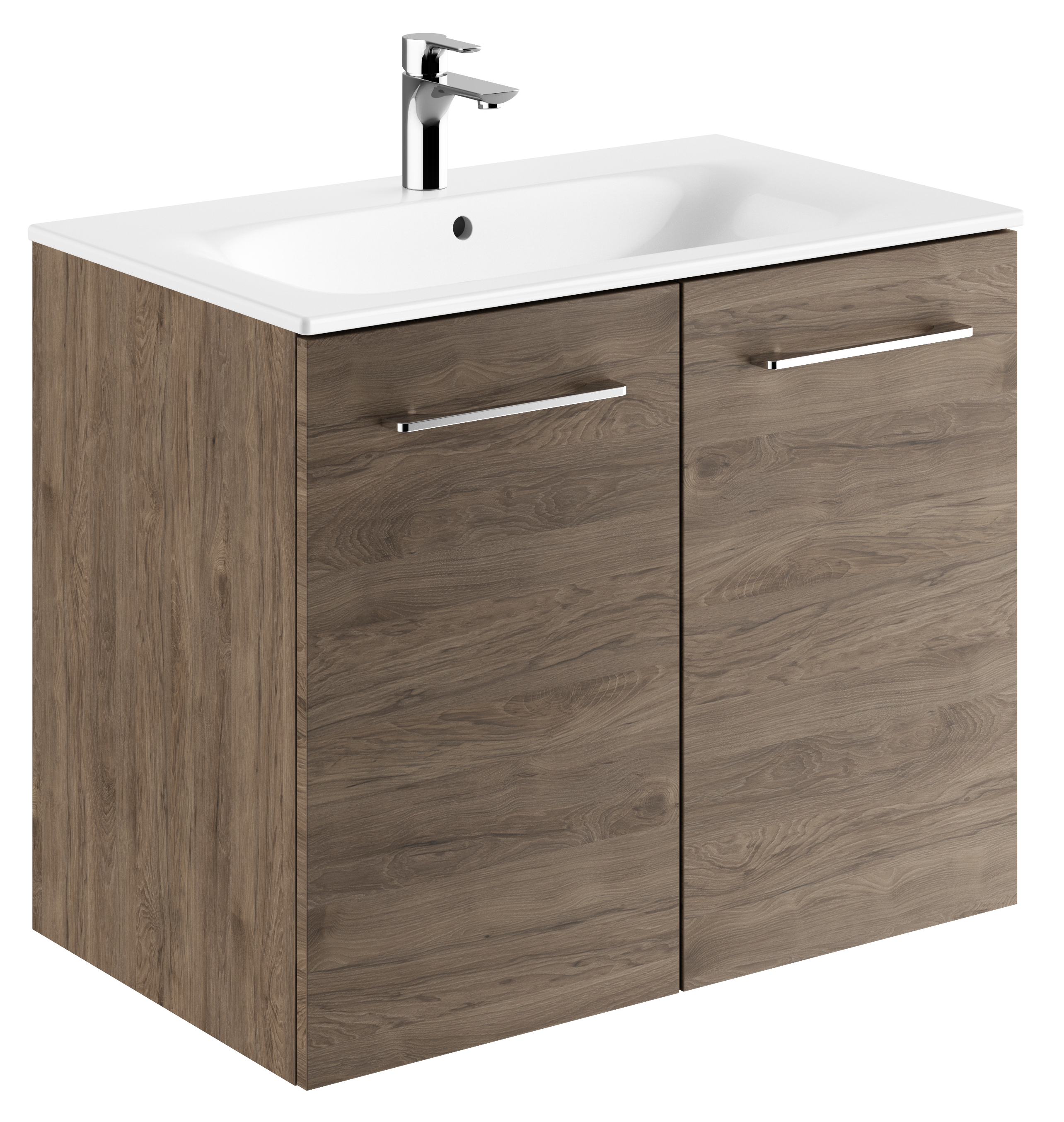 Geberit Selnova Square lavoar cu dulap 80 cm nucă 501.258.00.1