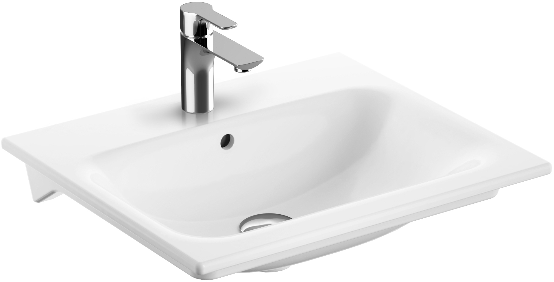 Geberit Selnova Square lavoar 55x48 cm dreptunghiular mobilier alb 500.993.00.1