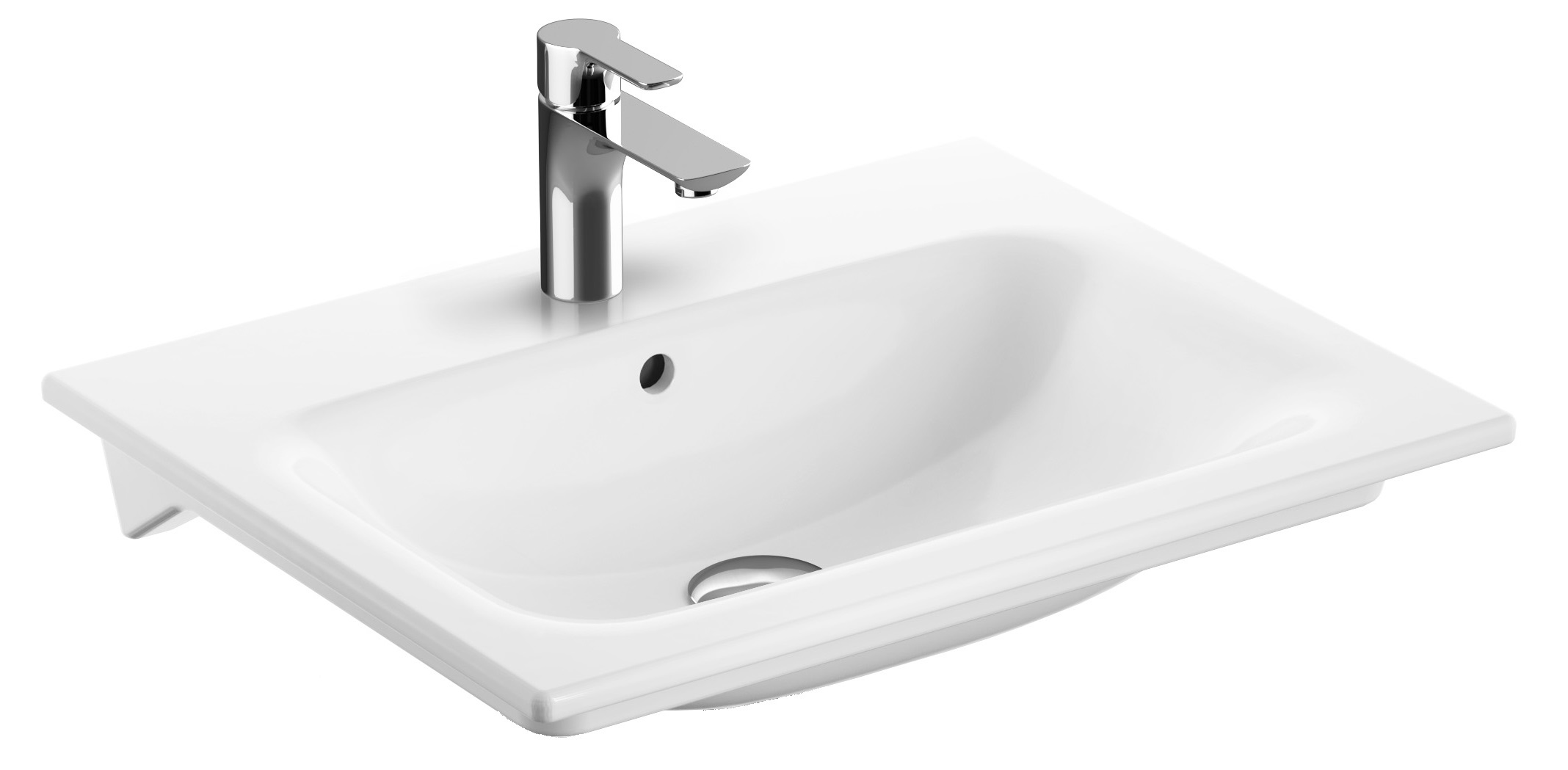 Geberit Selnova Square lavoar 60x48 cm dreptunghiular mobilier-încastrat alb 500.994.00.1