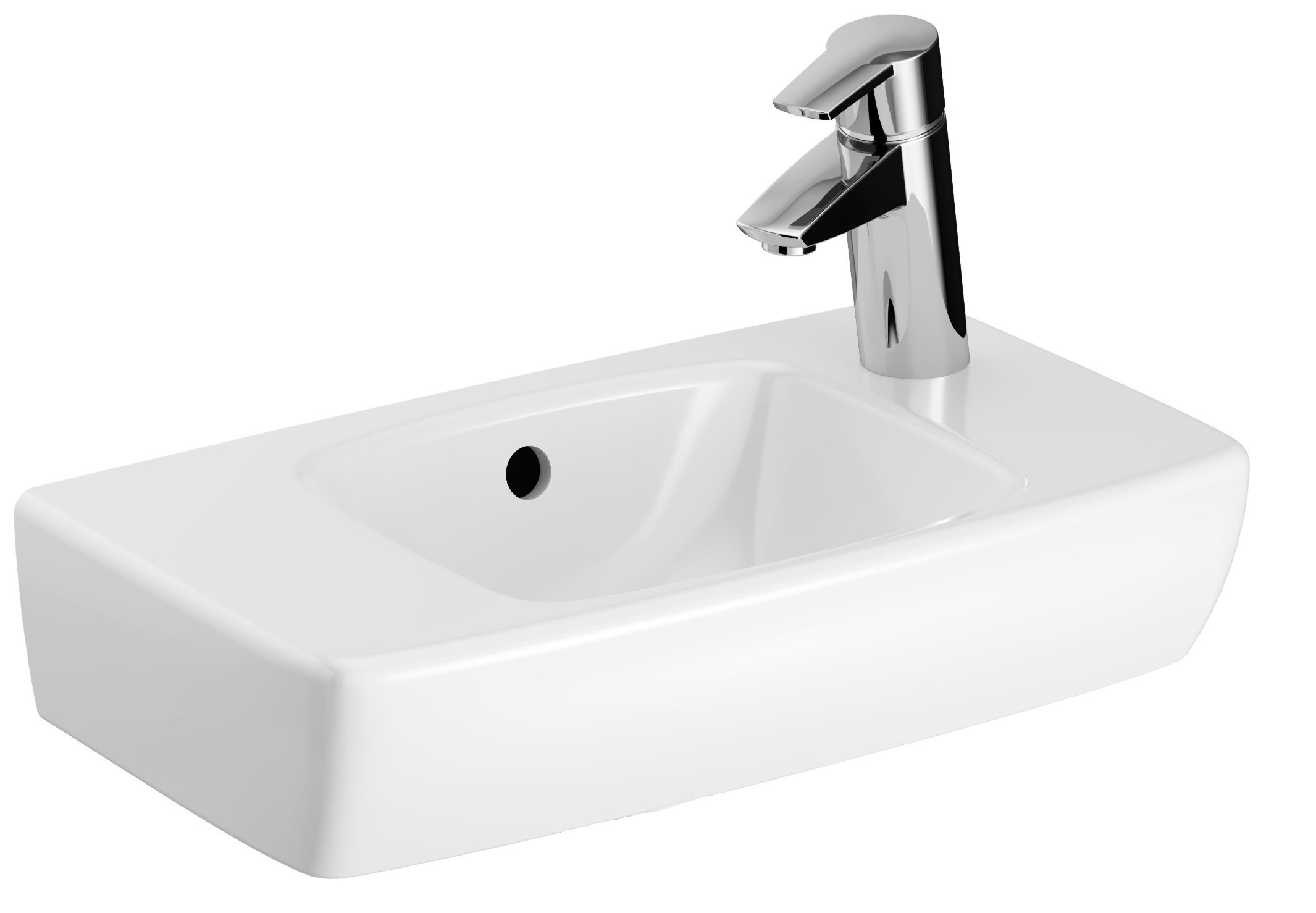 Geberit Selnova Compact lavoar 45x25 cm dreptunghiular clasică alb 500.318.01.5