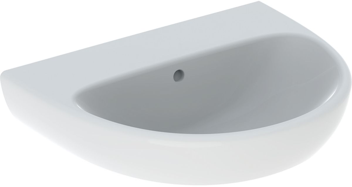 Geberit Selnova lavoar 55x44 cm semicircular clasică alb 500.304.01.7