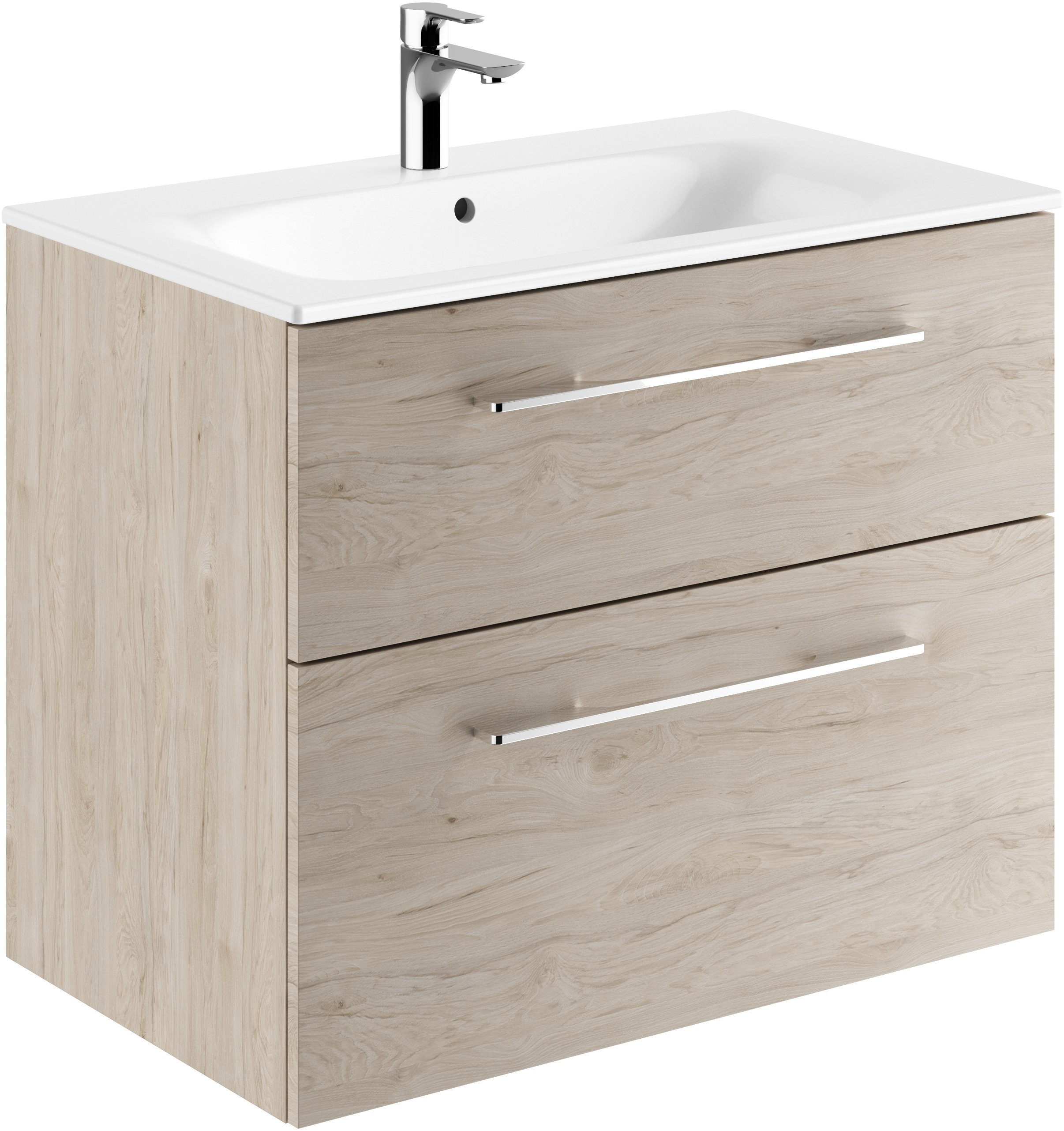 Geberit Selnova Square lavoar cu dulap 80 cm nucă 501.243.00.1