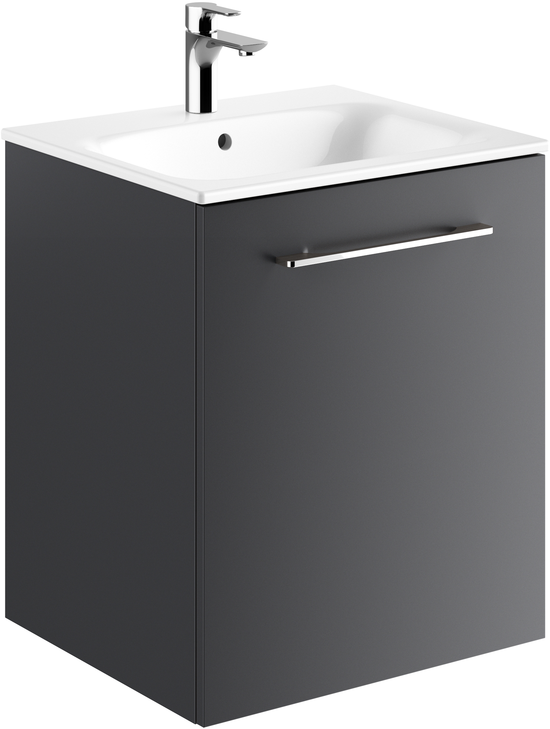 Geberit Selnova Square lavoar cu dulap 55 cm grafit 501.249.00.1
