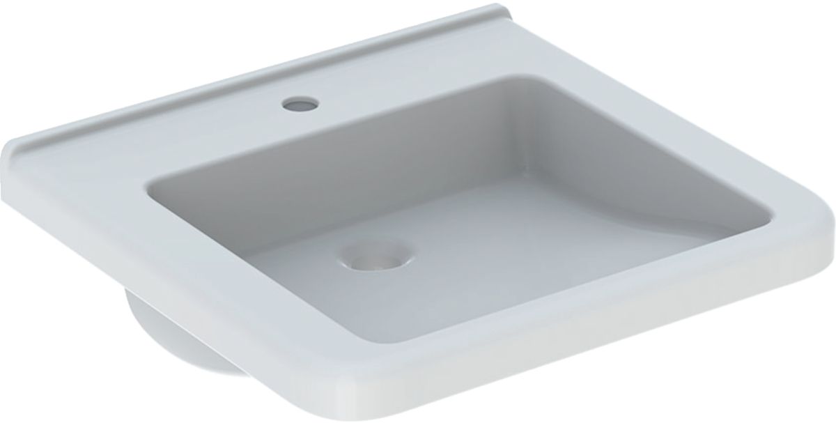Geberit Selnova Comfort Square lavoar 55x52.5 cm dreptunghiular clasică pentru persoane cu dizabilități alb 500.786.00.7